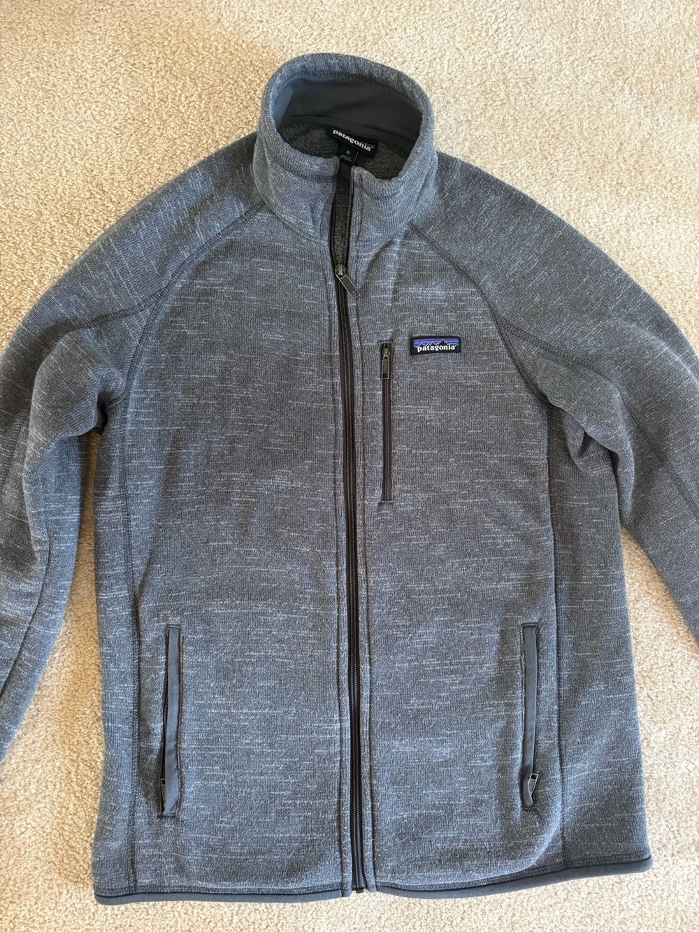 Patagonia Heathered Slate Gray Full-Zip Fleece Jacket - Women’s